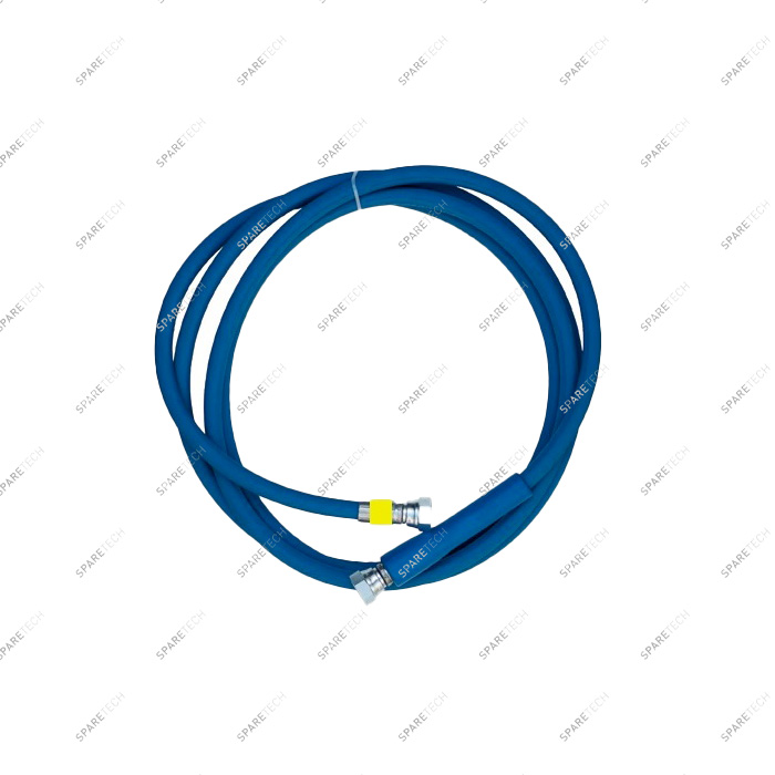 Blue HP hose double wire braid 5m FF1/4"