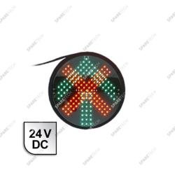 Green arrow + red cross LED light, 24VDC, D.200mm