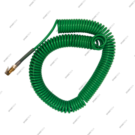 Green spiral hose 8x5, 15m with inflating valve