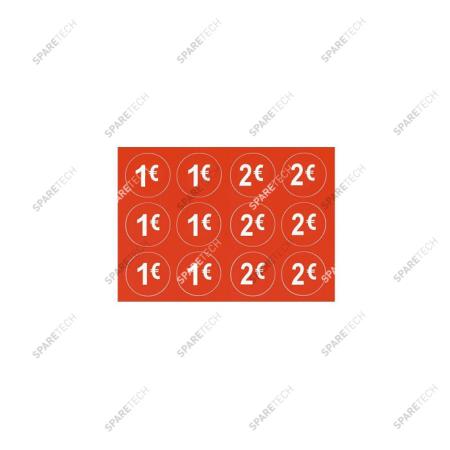 Sticker 1€ / 2€, 12 units