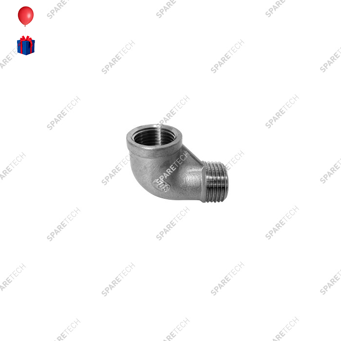 Stainless steel 90° elbow MF1/2"