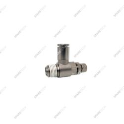 Speed regulator brass nickel plated M1/4" for 8-10mm hose