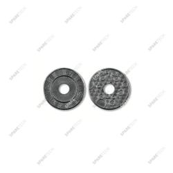 Stainless steel token 2 2x 1.85 mm with D.6mm hole (per 100)