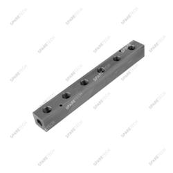 Stainless steel manifold block 6 output+ 2 input F 1/2''