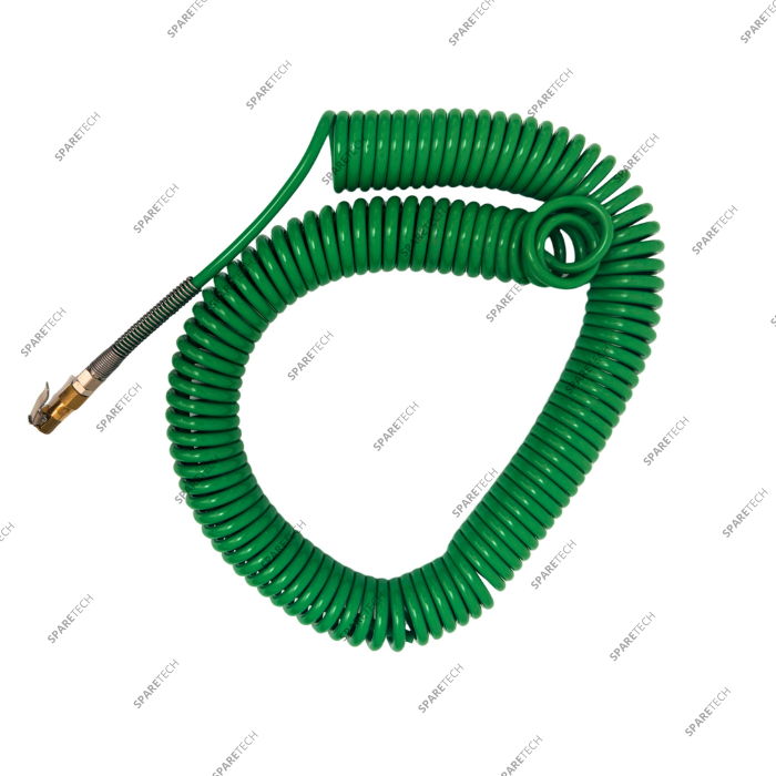 Green spiral hose 8x5, 15m with inflating valve