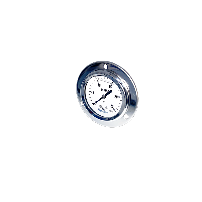Pressure gauge with flange back mount  0-25 bar M1/4" D.60mm