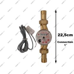 Water meter for hot water MM 1'',  0.25L/pulse 2,5 m3