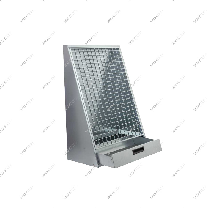 Mat slap in galvanized steel with drawer 920x630x350mm