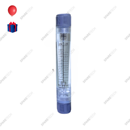 Vertical piping type flowmeter F1/2" 400L/h, 211x30mm