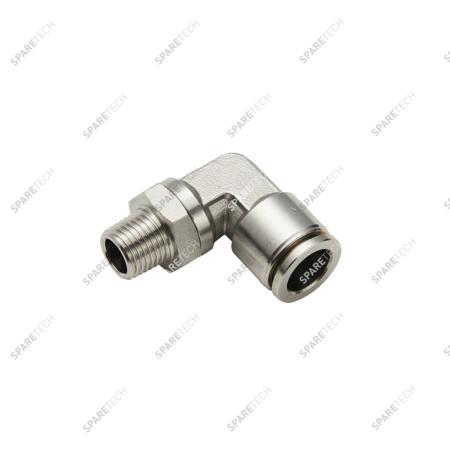 Elbow, stainless steel, M1/4" for 10-12mm hose