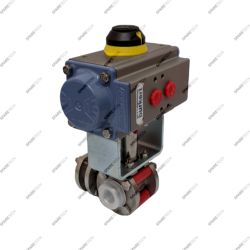 Pneumatic ball valve 8805 in stainless steel 3 ways G1/4", 125bar, NO