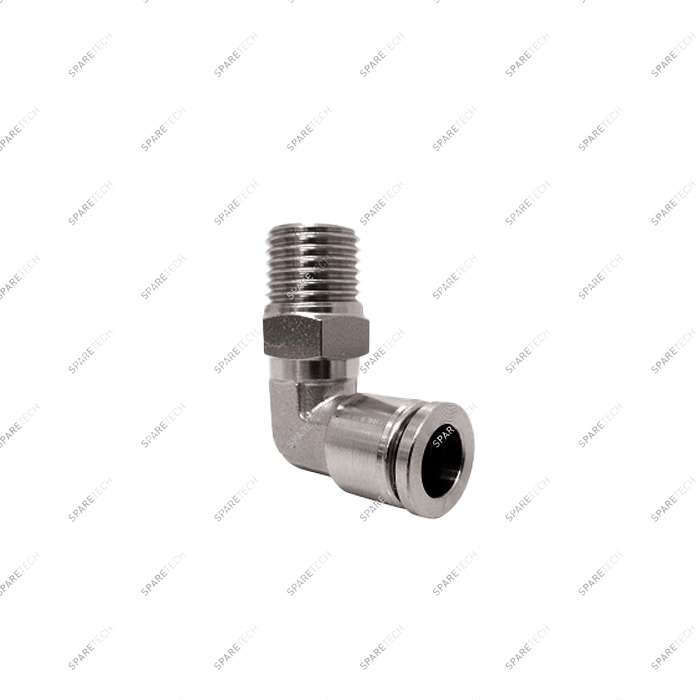 Elbow, stainless steel, M1/4" for 6-8mm hose