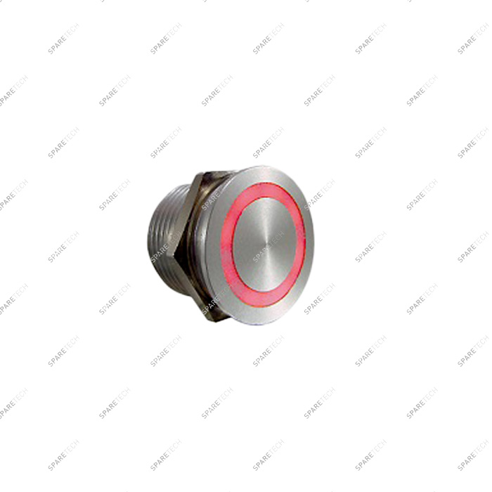 RGB Ring illuminated Piezo switch in aluminium 24VDC 22mm IP68