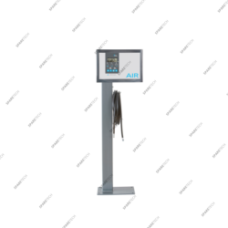 Tire inflator with digital display with pedestal